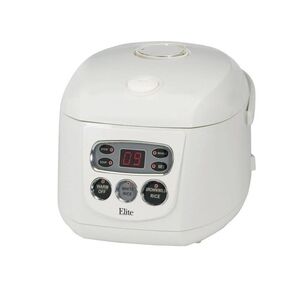 Elite Multi-Function 16-Cup Rice Cooker with LCD Display and Control